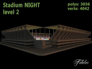 stadium level 2 night 3D 모델