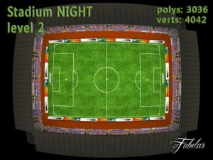 stadium level 2 night 3D Model