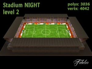 stadium level 2 night 3D Model