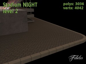 stadium level 2 night 3D 모델