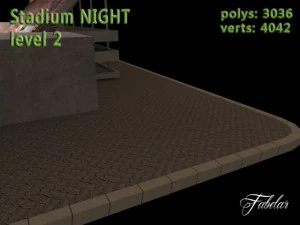 stadium level 2 night 3D Model