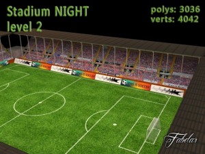 stadium level 2 night 3D 모델