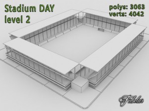 stadium level 2 night 3D 모델