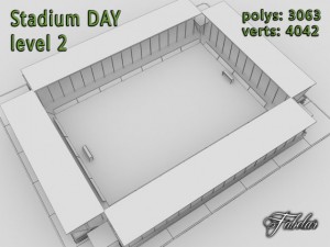 stadium level 2 night 3D 모델
