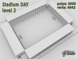 stadium level 2 night 3D Model