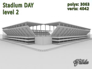 stadium level 2 night 3D Model
