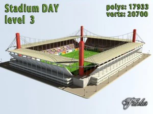 stadion tingkat 3 hari Model 3D