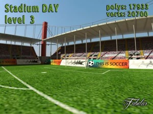 estadio nivel 3 d&iacute;a Modelo 3D