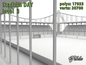 estadio nivel 3 d&iacute;a Modelo 3D