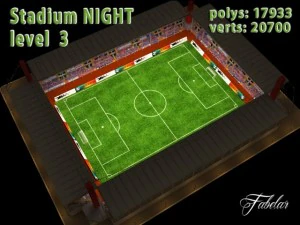 estadio nivel 3 noche Modelo 3D
