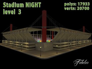 stadium level 3 night 3D मॉडल