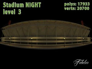 estadio nivel 3 noche Modelo 3D