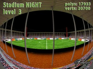 estadio nivel 3 noche Modelo 3D