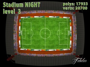 stadium level 3 night 3D मॉडल