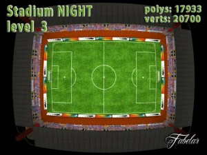 estadio nivel 3 noche Modelo 3D