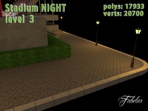 stadium level 3 night 3D मॉडल