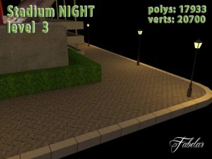 estadio nivel 3 noche Modelo 3D
