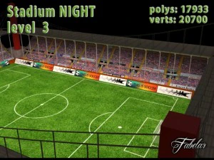 estadio nivel 3 noche Modelo 3D