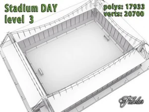 estadio nivel 3 noche Modelo 3D