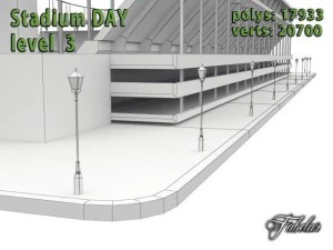 estadio nivel 3 noche Modelo 3D