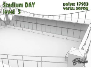 estadio nivel 3 noche Modelo 3D