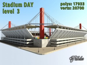 stadium level 3 daynight 3D Model