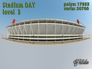 stadium level 3 daynight 3D Model