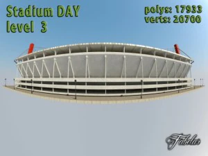 stadium level 3 daynight 3D Model