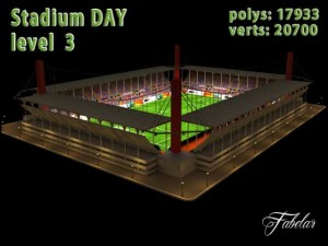 stadium level 3 daynight 3D Model