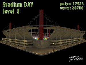 stadium level 3 daynight 3D Model