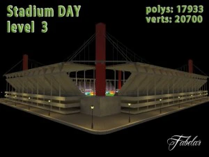 stadium level 3 daynight 3D Model