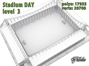 stadium level 3 daynight 3D Model