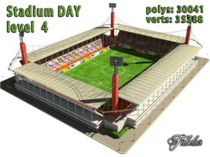 est&aacute;dio n&iacute;vel 4 dia Modelo 3D
