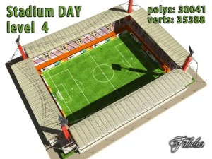 estadio nivel 4 d&iacute;a Modelo 3D