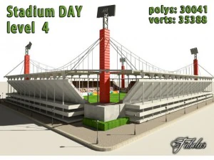 estadio nivel 4 d&iacute;a Modelo 3D