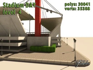 estadio nivel 4 d&iacute;a Modelo 3D