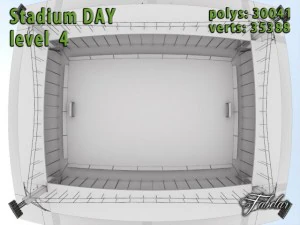 estadio nivel 4 d&iacute;a Modelo 3D