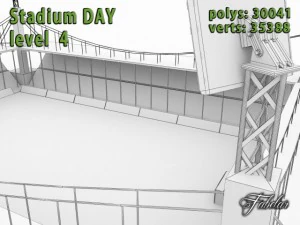 estadio nivel 4 d&iacute;a Modelo 3D