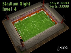 stadium level 4 night 3D Model