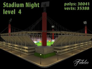 stadium level 4 night 3D Model