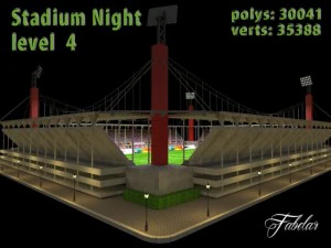 stadium level 4 night 3D Model
