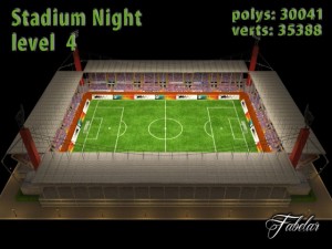 stadium level 4 night 3D Model