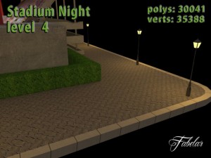 stadium level 4 night 3D Model