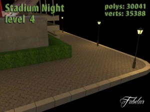 stadium level 4 night 3D Model