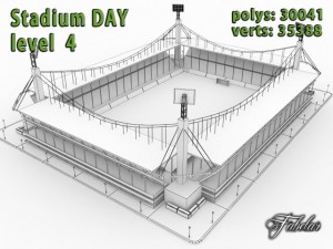 stadium level 4 night 3D Model