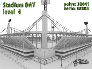 stadium level 4 night 3D Model