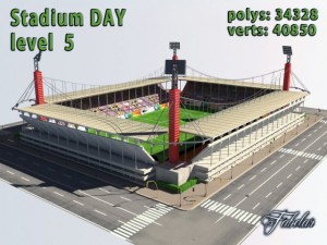 stadium level 5 day 3D Модель