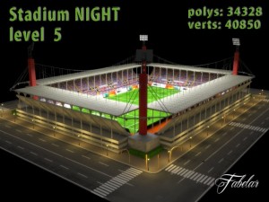 stadium level 5 night 3D Модель
