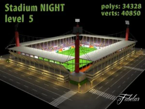 stadion level 5 malam Model 3D