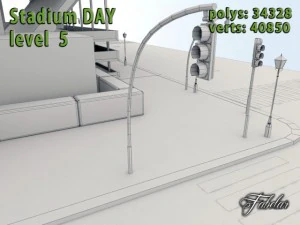 stadium level 5 daynight 3D Model